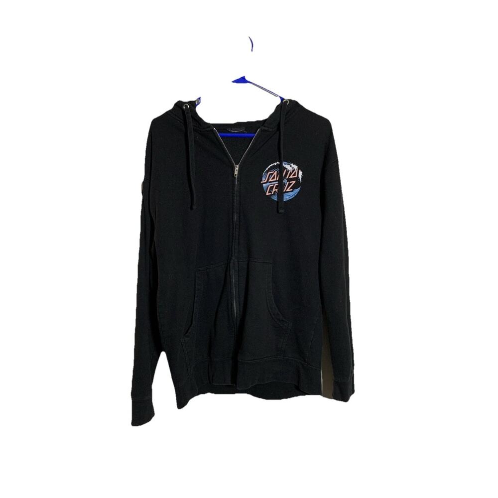 Santa Cruz Men’s Med Skateboards Hoodie Sweatshirt Black Pullover Skater Grunge